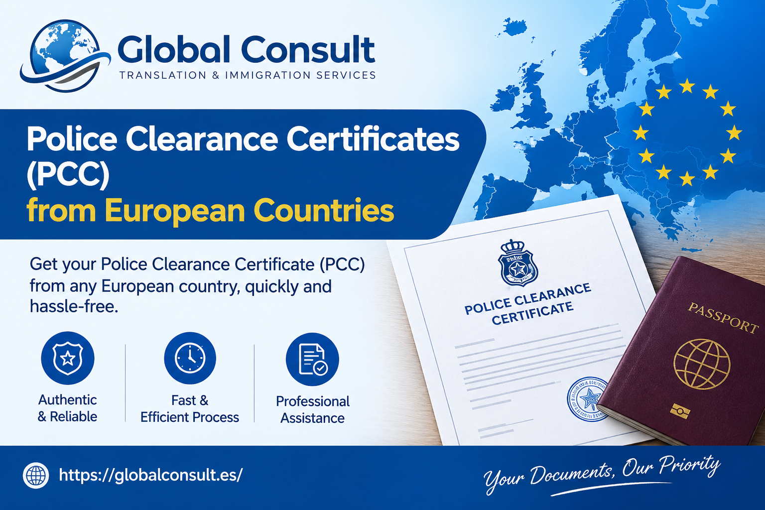 Police Clearance Certificates (PCC) from European Countries